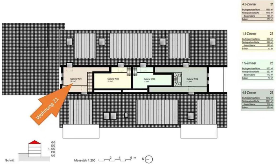Schönes Zimmer in neuer 4.5 Zimmer Dachwohnung 4